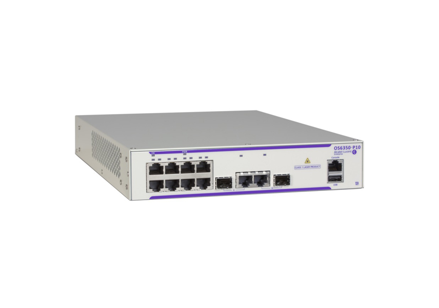 Produk switch OS6350-P10 yang mendukung IPv4 dan IPv6